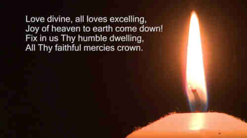 Love divine all loves excelling Joy of heaven to ++.
