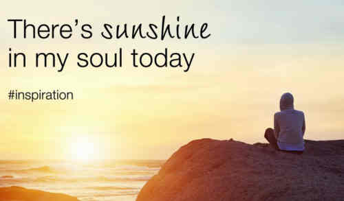 There is sunshine in my soul today++.