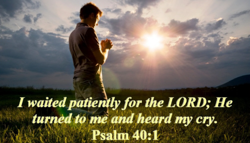 I waited patient for the Lord He bowed to hear