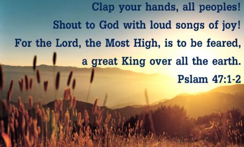 Clap your hands ye people all Praise the God++.