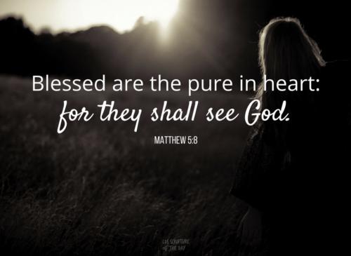 Blessed are the pure in heart