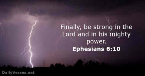 Be ye strong in the Lord