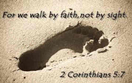 It is by faith in joys to come We walk through