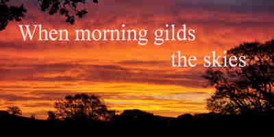 When morning gilds the skies++.