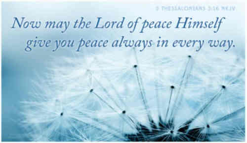 With the sweet word of peace We bid our