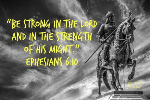 Be strong in God and in His power++.