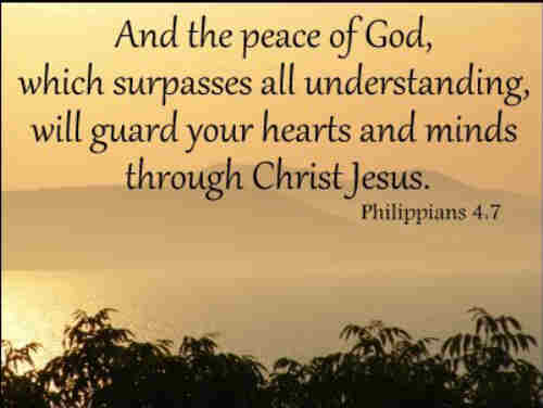 The peace which God alone reveals And by