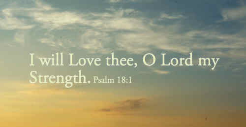 I will love thee O Lord my strength Has ++.