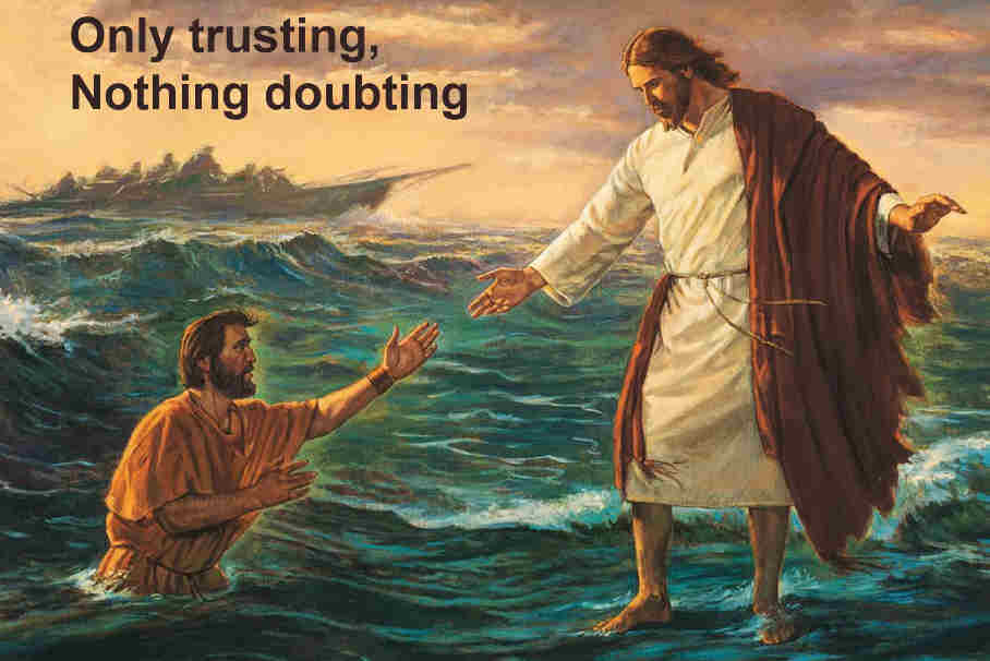 Only trusting in my Saviour All to Him++.